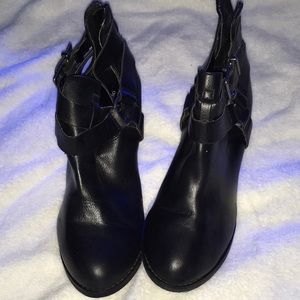Express black zip up booties